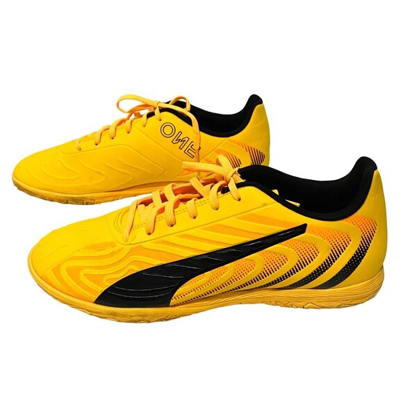 Puma One Soccer Football Indoor Trainers Athletic Shoes Mens Size 9 Yellow - Picture 4 of 7